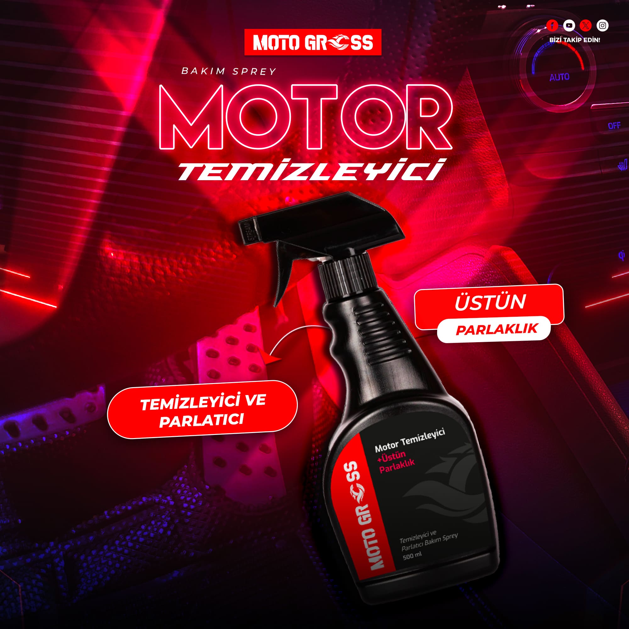 Susuz Motor Temizleyici Sprey (500 mL)