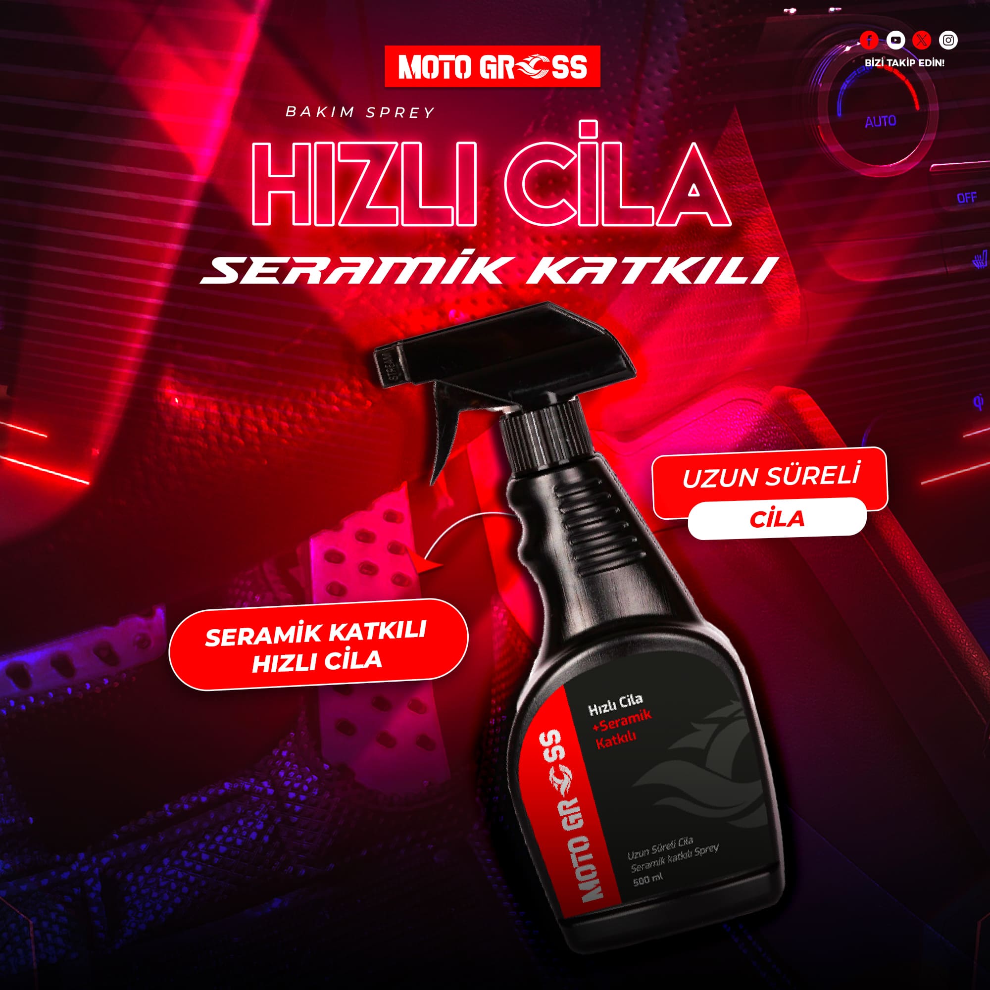 Seramik Cila / Hızlı Cila Sprey (500 mL)