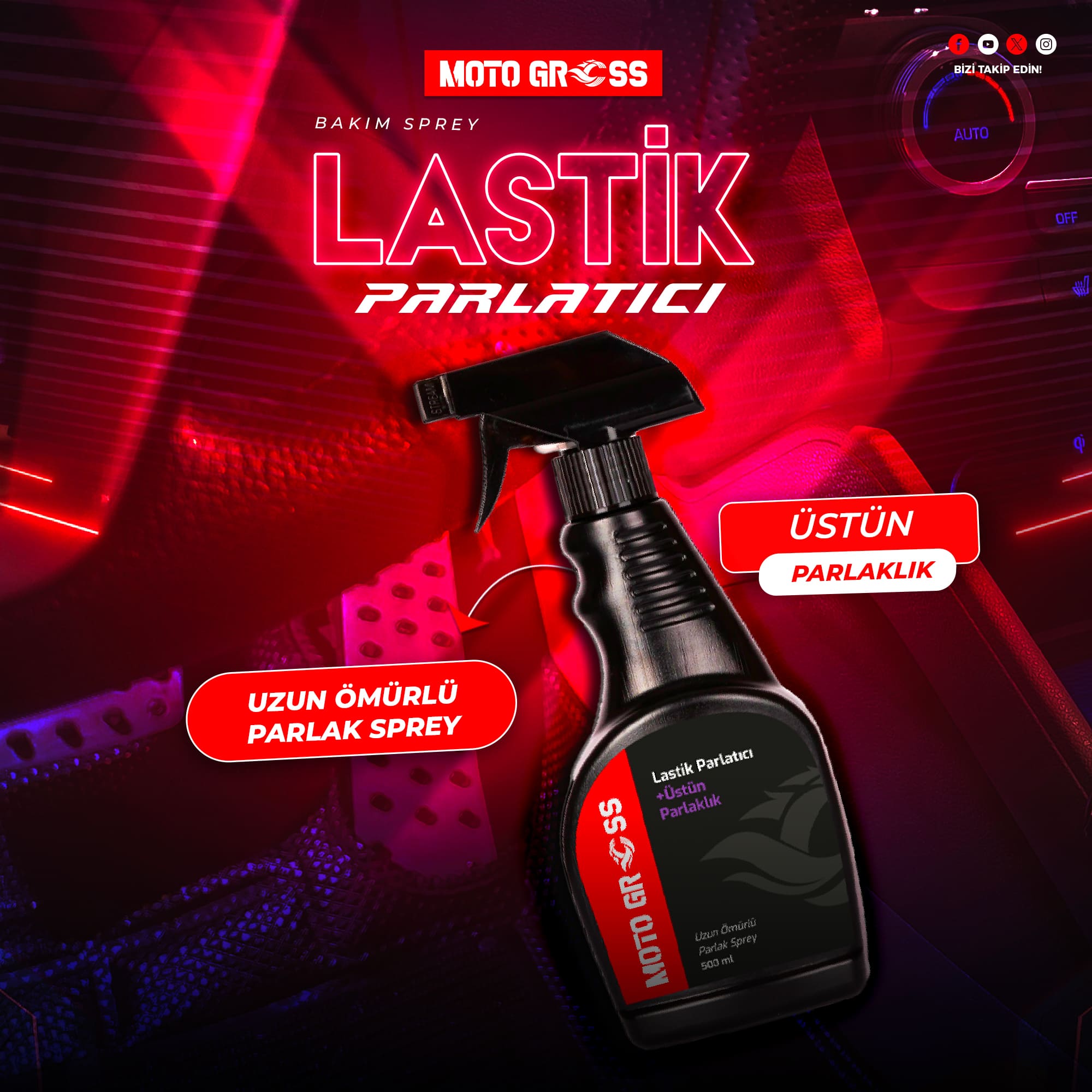 Lastik Parlatıcı Sprey (500 mL)